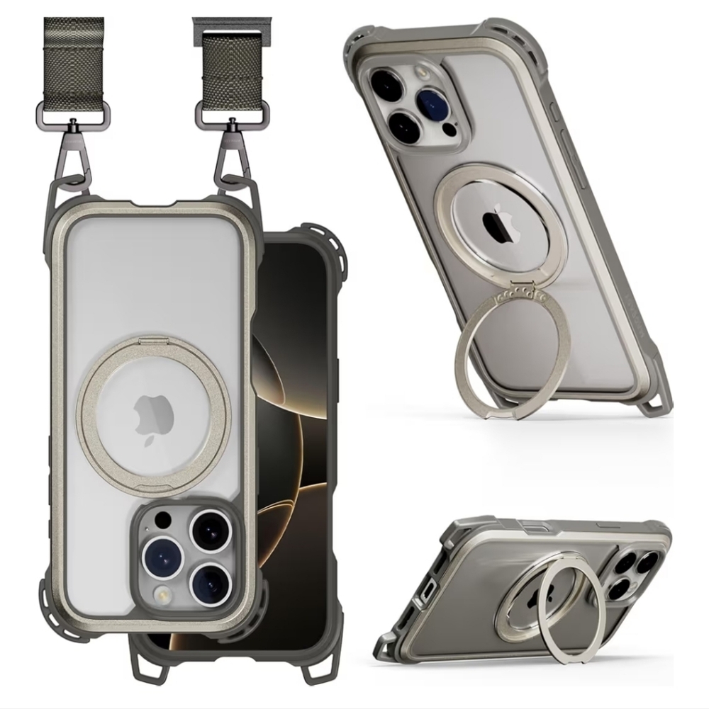 IPhone 16 Pro Case with 360° Stand